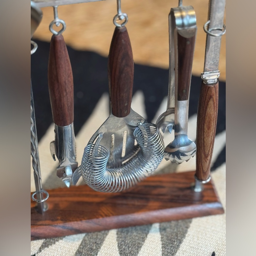 MCM Wood and Metal Bar Tool Set - Picture 2 of 5